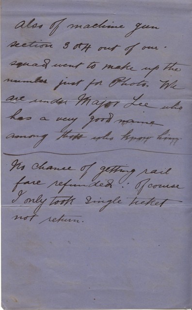 Hugh Hughes letter home page 4